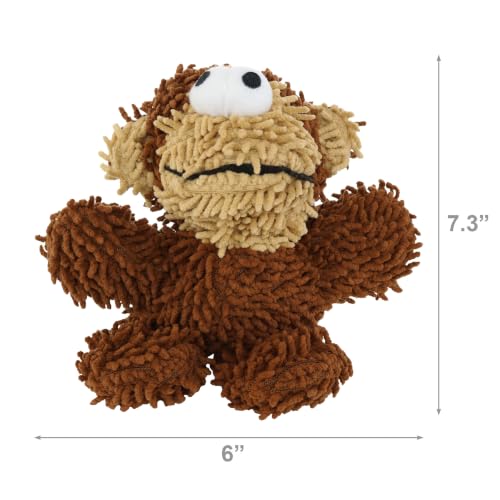 MIGHTY® 2 Pack Microfiber Small Monkey Dog Toys - color: 2PK Brown Monkey