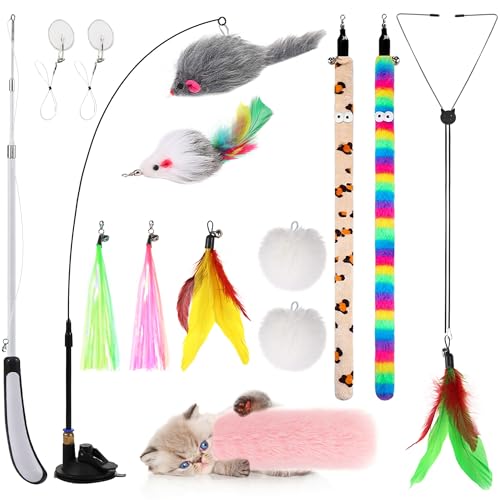 Suction Cup Cat Toy for Indoor Cats - color: 16 Wand /Suction Cup