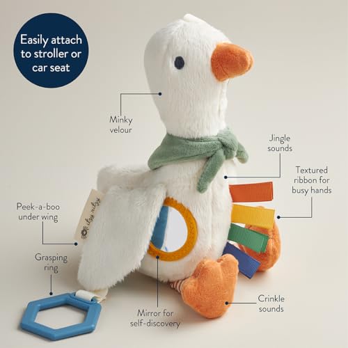 Itzy Ritzy Bitzy Traveler Baby Stroller & Car Seat Toy with Rattle (Goose) - color: Goose