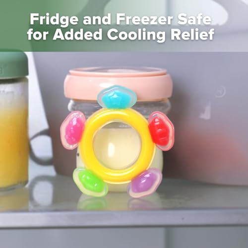 Haakaa Silicone Ferris Wheel Teether, Freezable Teething Ring for Babies