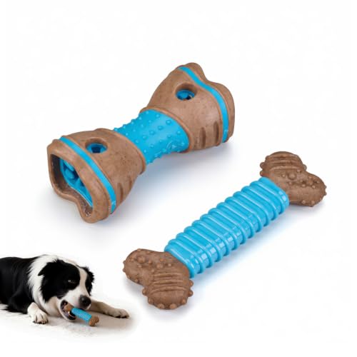 Dog Puzzle Chew Toy Durable Interactive Nylon Toys - color: Blue