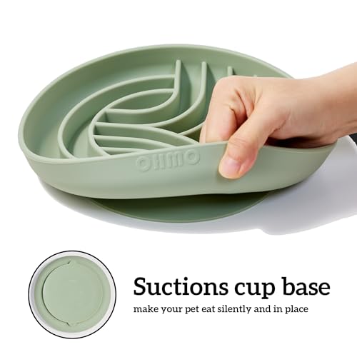 OHMO Slow Feeder Dog Bowl, 7.9" Lick Mat for Dogs, Tree of Life, Sage Green - color: Sage Green