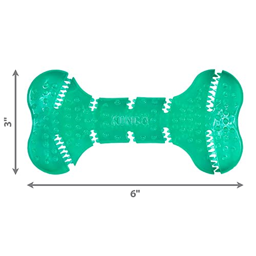 KONG Squeezz Dental Bone, Flexible Dental Chew Toy, for Medium/Large Dogs - style: Bone