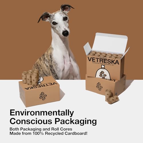 VETRESKA Dog Poop Bags, 540 Count Coffee Scented Waste Bags - color: coffee, size: 1 Count (Pack of 540)