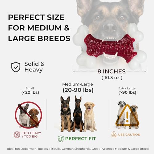 Kseroo Tough Dog Chew Toys for Aggressive Chewers 20-90lbs, Red - color: 1PC-Beef-Red