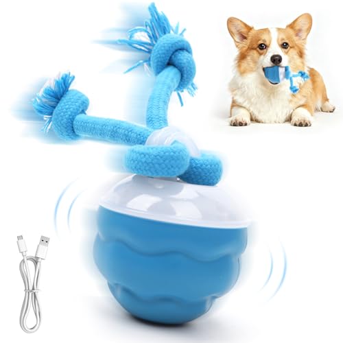 Goosheep 2026 New Interactive Dog Toys, Automatic Moving Dog Ball for Medium/Large Dogs, Interactive Smart Rolling Dogs Toy Ball with Light Up to Keep Them Busy(Blue) - color: Blue