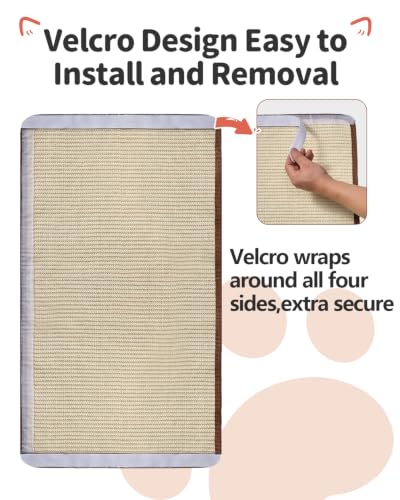 Odoland Cat Scratching Post Replace Mat Natural Sisal Scratcher Pad - color: Geometry (Only Replace Sisal Mat)