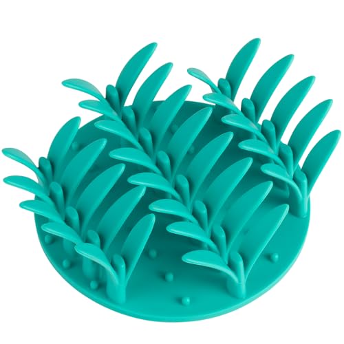 PEGGY11 Grass-Shaped Silicone Slow Feeder Insert for Dog Bowl - size: 4.09'' x 4.09''