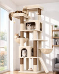 Globlazer 75in Tall Cat Tree Tower for Indoor Cats, F75B, Beige - color: Beige