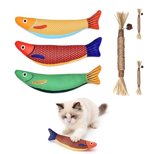 6 Pack Catnip Toys for Indoor Cats, Interactive Cat Toys with Catnip, Chew Kicker, Cat Chew Toy for Adult Cats & Kitten - color: 6 Pack