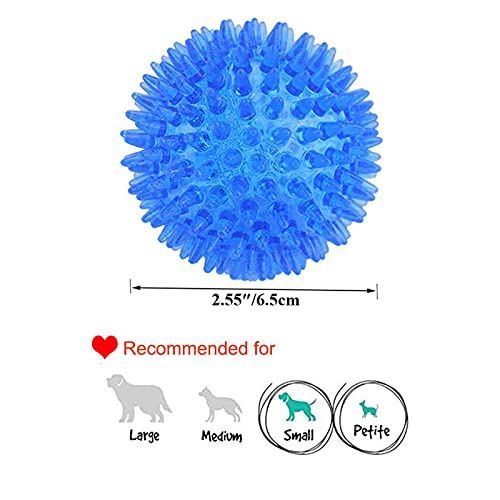 Orgrimmar 3Pcs 2.55" Dog Squeaky Chewing Balls Pet Soft Cleaning Teeth Toys - style: Small (Pack of 3)