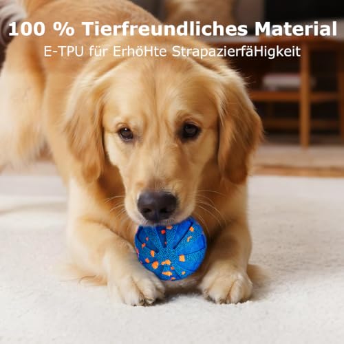Interactive Dog Toys Ball, 3 Play Modes with Colorful Lights, Automatic Moving, Bouncing, E-TPU Material, Suitable for Large and Medium-Sized Dogs, Used for Boredom Relief and Daily Training
