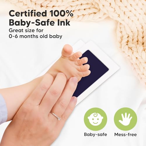4pk Inkless Baby Hand and Footprint Kit, Mess Free Ink Pads (Twilight, R) - color: Twilight, size: 4-Pack, Regular 2.3" x 3.7"