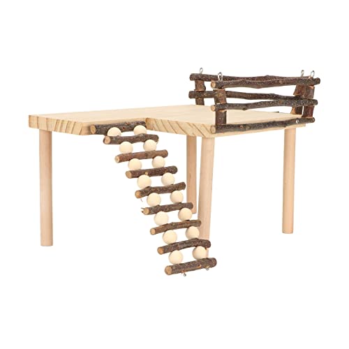 Hamster Wooden Platform Reptile Bridge Hamster Playground