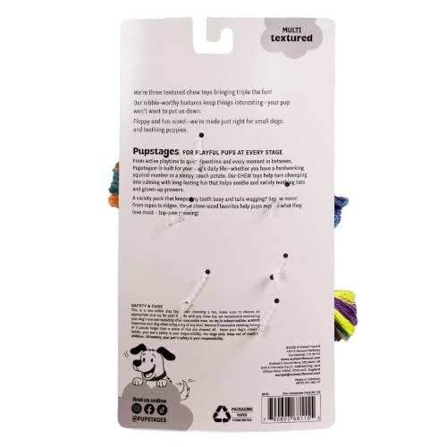 Mini Dentachew Dental Dog Chew Toys, 5-8", 3-Pack - color: Dentachew