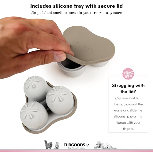 FURSICLE Frozen Dog Treat Toy Ball | Interactive Enrichment Dispenser & Silicone Mold to Freeze Yogurt Treat | Freezable Ice Licking Feeder Keeps Dogs Busy & Calm | Mental Stimulation & Boredom Buster - color: Fursicle - Orgininal