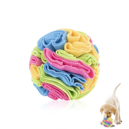 Pet Snuffle Ball for Small Dogs, Washable Reusable Dogs Training Stress Relief Dog Enrichment Toys Treat Tools (Candy) - color: Candy