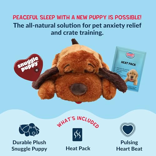 Snuggle Puppy Heartbeat Toy, Calming Comfort, Medium Breeds - Brown - color: Brown