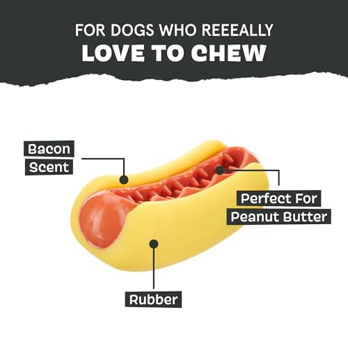 BarkBox Treat Meat Hot Dog Dog Toy - Toy for Medium Dogs - color: Treat Meat Hotdog-Medium
