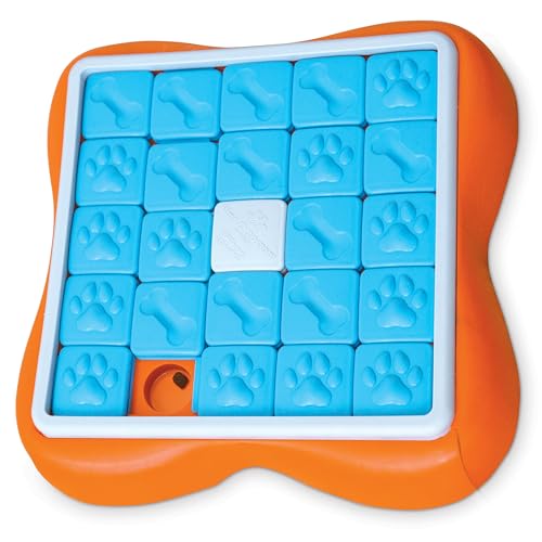 Outward Hound Nina Ottosson Challenge Slider Dog Toy Treat Puzzle, 14.7" - color: Challenge Slider (Orange, Blue), size: 1 Count (Pack of 1)