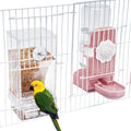 Lemtrflo No Mess Bird Feeder Water Dispenser Set, Automatic Bird Feeder - color: pink