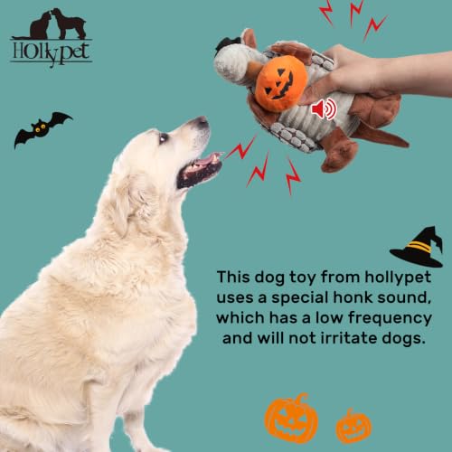 Hollypet Armadillo Squeaky Puppy Dog Toys for Small Medium Dogs, Halloween - color: Tan Scratcher, size: 8 IN