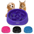YINEYA Anti-Choking Slow Feeder Dog Bowls Small Size Dog, Slow Feeder Cat Bowl, Supplies and Puzzle for Pet - color: I - Purple, size: Small