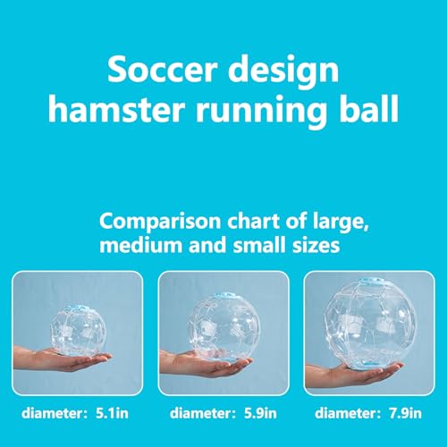 Football Design Dwarf Hamster Ball 5.1 Inch (5.1in) - size: 5.1in