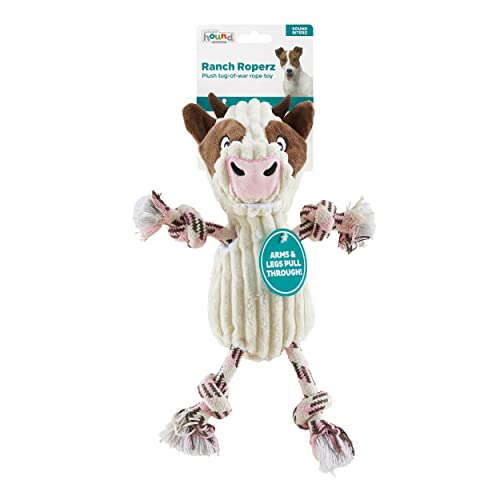 Outward Hound by Charming Pet Ranch Roperz Cow Plush Squeaky Dog Toy - color: Ranch Roperz Cow