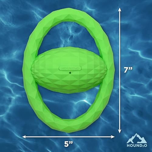 Playology Hound2O Squeaky Tug Ball - Floating Outdoor Dog Toy - Green - color: Green