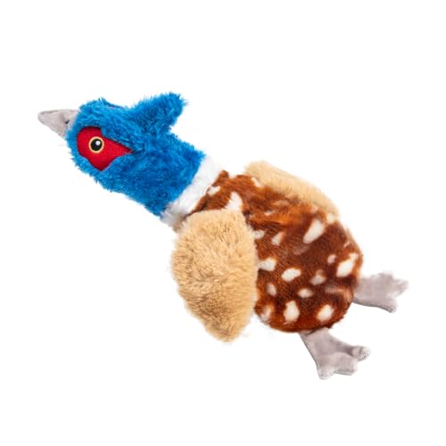 Stuffing-Free Bird Dog Toy, Plush Squeaky Dog Toy with 4 Squeakers and Crinkle Wings, Hollow Body No-Stuffing Design for Small Medium Dogs - color: Blue