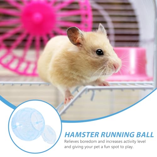 2pcs Small Pet Running Ball Hamster Ball Hamster 10 Inch Guinea Pig Exercise Small Animal Running Guinea Toys Exercise Speedboat Mute - size: 2pcs