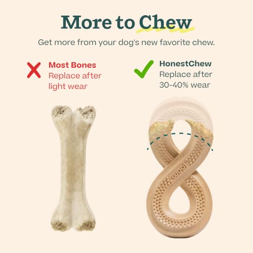 WOOF HonestChew Infinity Dog Chew Toy for Dogs 60 lbs & Up - size: Large
