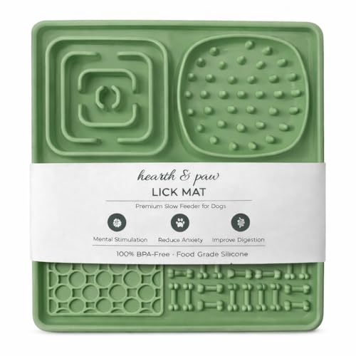 Hearth & Paw Silicone Lick Mat for Dogs, Sage Green - color: Sage Green
