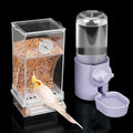 lemtrflo No Mess Bird Feeder Water Dispenser Set, Bird Feeder for Cage - color: Purple