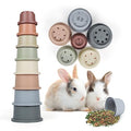 Stacking Cups for Rabbits, 8PCS Stackable Bunny Toys for Small Pets - color: Original