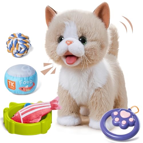 TUMAMA Walking Cat Toys, Cat Toys for Kids, Age 2 3 4 5+ Years Old Gift - color: Yellow