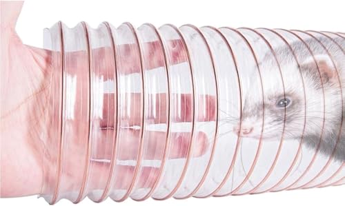 Pet Products Transparent Thru-Way - 46In Interactive Tunnel for Ferrets F Rat Guinea Pig Ratand Small Pets, Transparent and Flexible Design Allows for Better Observation of Pets Playing and Exploring - color: transparent