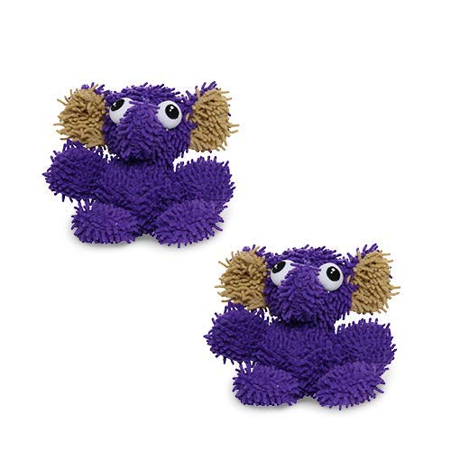 MIGHTY® 2 Pack Microfiber Small Elephant Dog Toys - color: 2PK Purple Elephant
