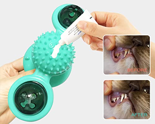 Pet Life ® 'Windmill Fidget' Glass or Surface Suction Cup Grip Spinning and Feeding Interactive Cat Toy with Ball and Catnip - color: Blue