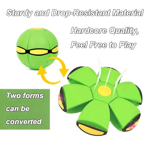 Magic Ball, Magic Flying Saucer, Parent-Child Interactive, Dual-Mode Switching, with 6 Lights - color: Green