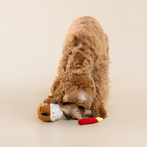 CHEWFFON Dog Birthday Cake Toy, Interactive Snuffle Puzzle Toy - style: Birthday Cupcake
