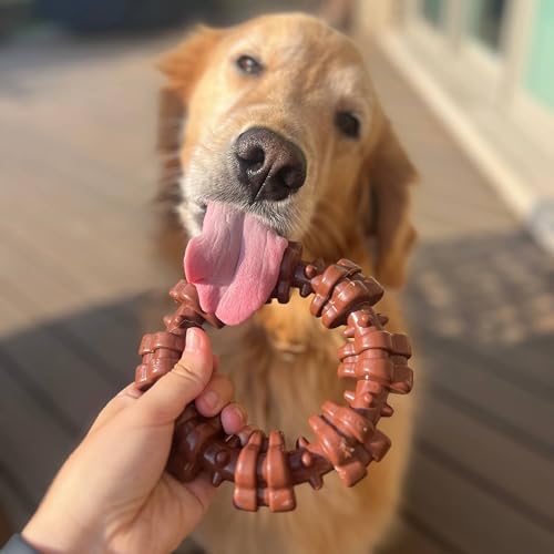 Nylabone Textured Ring Power Chew Toy for X-Large Dogs 50+ lbs - color: Textured Ring, size: X-Large