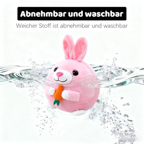 Interactive Dog Toys, 2026 New Active Moving Pet Plush Toy, Rechargeable Squeaky Dog Ball Toy with Talking Sound, Washable Cartoon Bunny Plush Toy for Dogs Puppies (Pink Bunny) - color: Pink Bunny