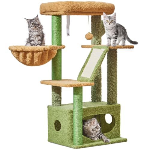 Taoqimiao Cactus, Cat Tree, 38.5In Cat Tower for Indoor Cats, for Kittens - color: Cactus, size: 38.5 Inches