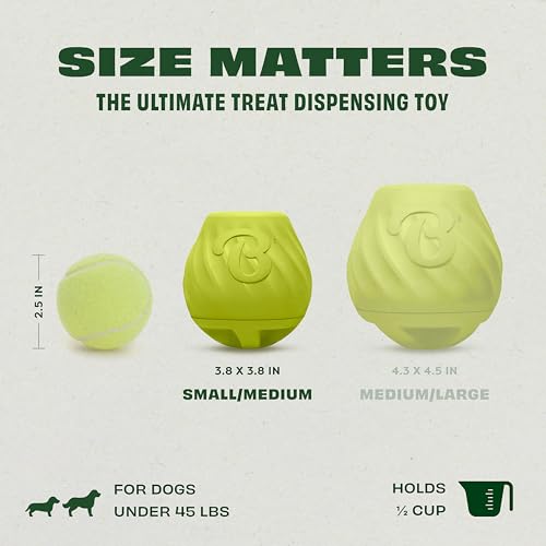 Benebone Pawbler Interactive Treat Dispensing Dog Toy, Small - size: Small/Medium