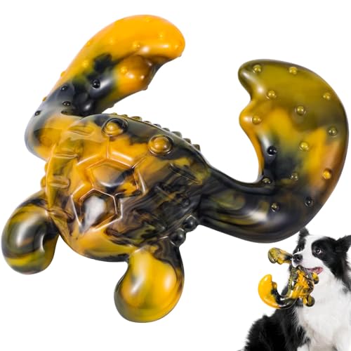 Dog Chew Toys for Aggressive Chewers – Tough Indestructible Dog Toy for Large Dogs, Durable Long-Lasting Chew Bones, Heavy Duty Interactive Dog Toys to Keep Dogs Busy & Relieve Boredom - color: Yellow Black