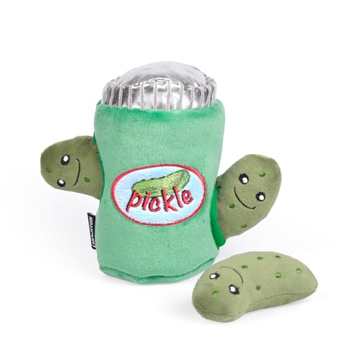 CHEWFFON Dog Interactive Toy, Plush Hide and Seek Burrow Puzzle - style: Pickle