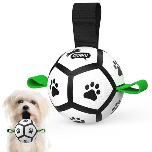 QDAN Small Dog Toys, Puppy Balls, Dog Balls with Straps for Small Breed - color: Green-Black, size: Extra Small Size 0 (3.5 Inch)