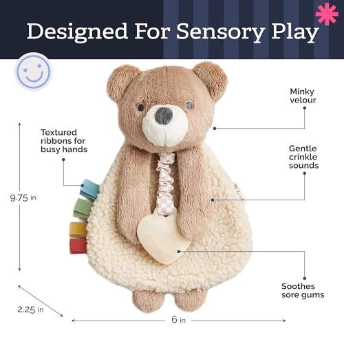 Itzy Ritzy Lovey Including Teether, Teething Relief, 0 Months & Up (Bear) - color: Bear